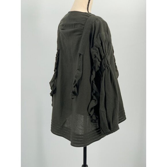 Renli Su 100% Wool Sweater Size SX Green - Picture 6 of 14